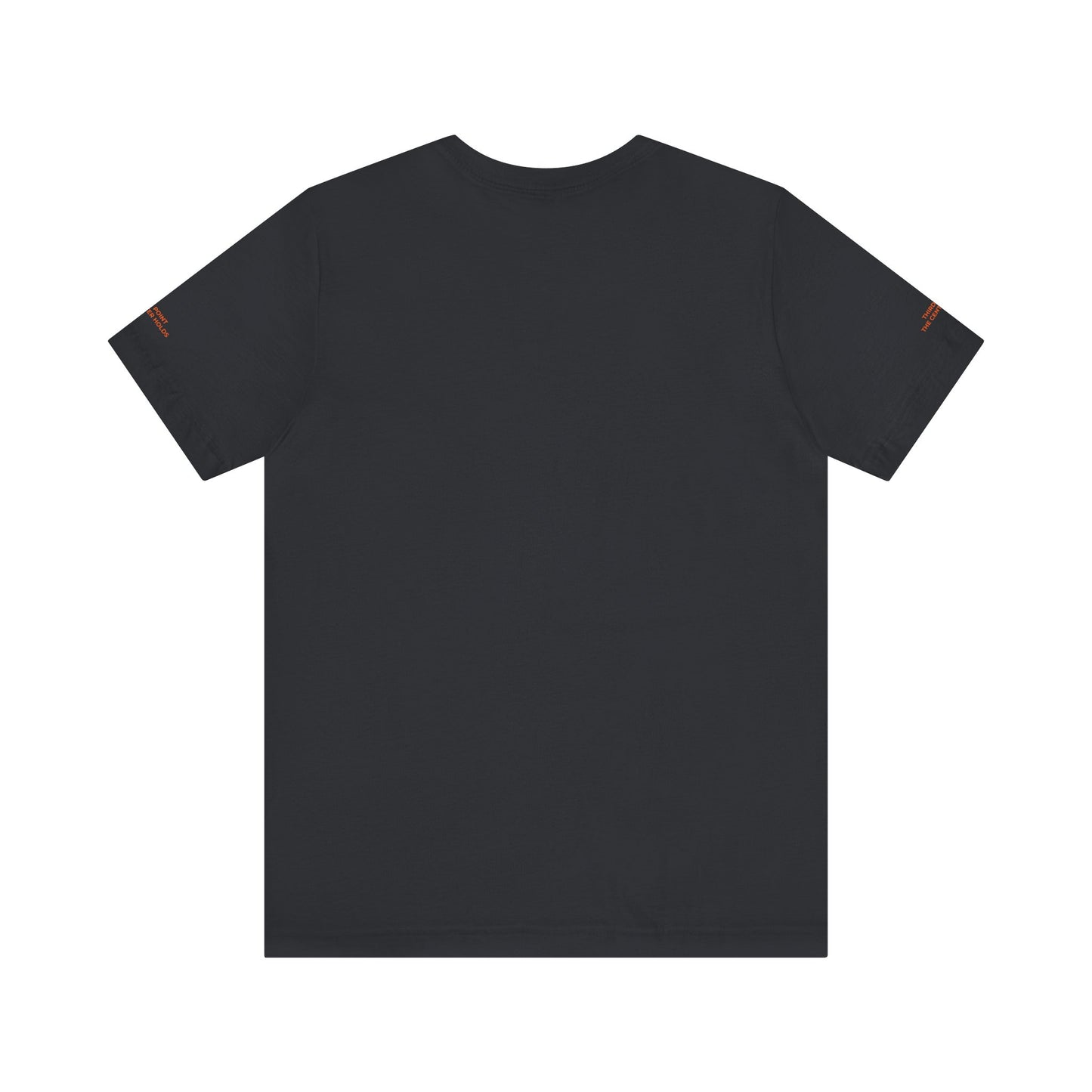 Unisex Jersey Short Sleeve Tee with 'AWAKE' Orange Triangle Design - Casual Comfort for Everyday Style