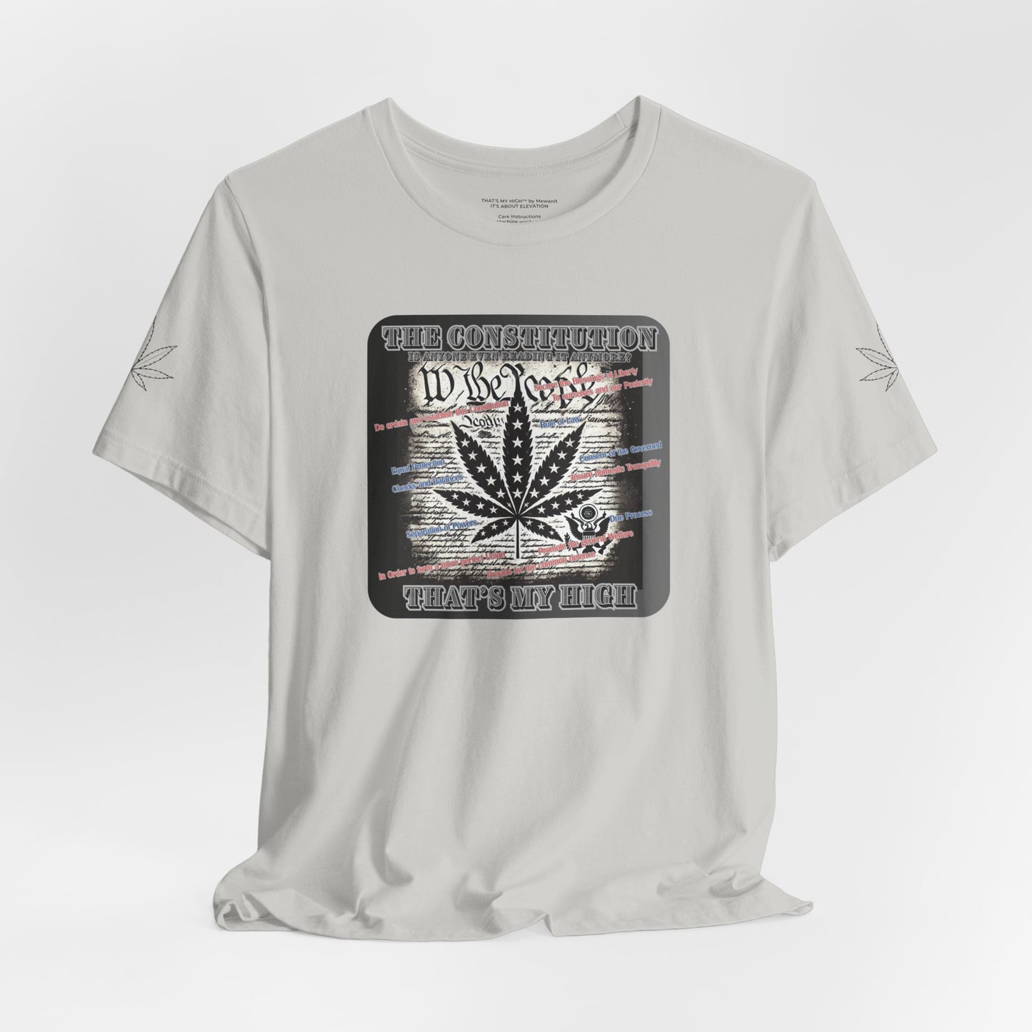 Psychedelic Cannabis Graphic Tee - "The Constitution" Design