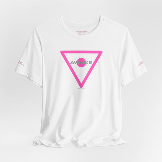Awake Graphic Unisex Tee - Trendy White Jersey Shirt