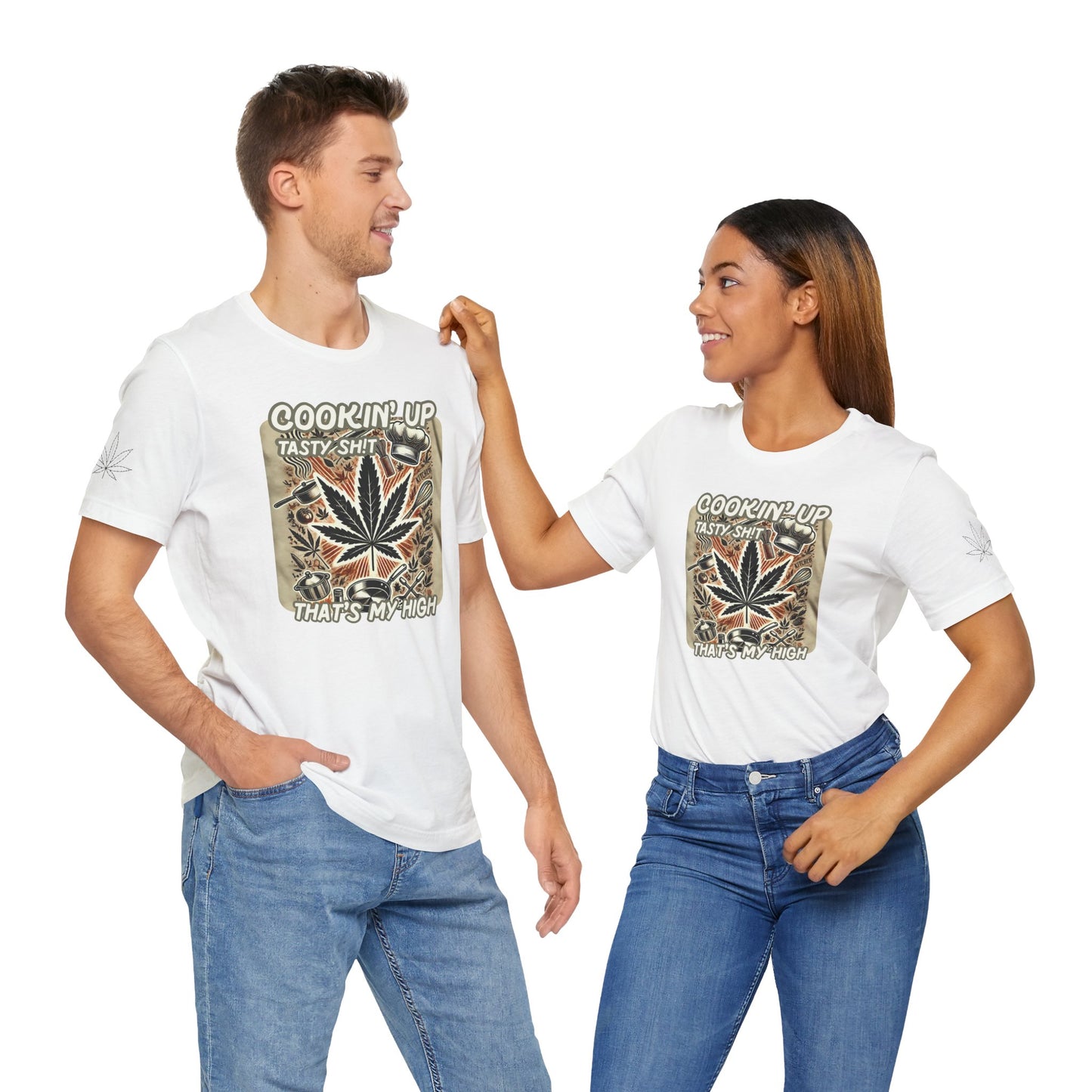 Cookin' Up Unisex Cannabis Tee - Fun & Stylish Short Sleeve T-Shirt