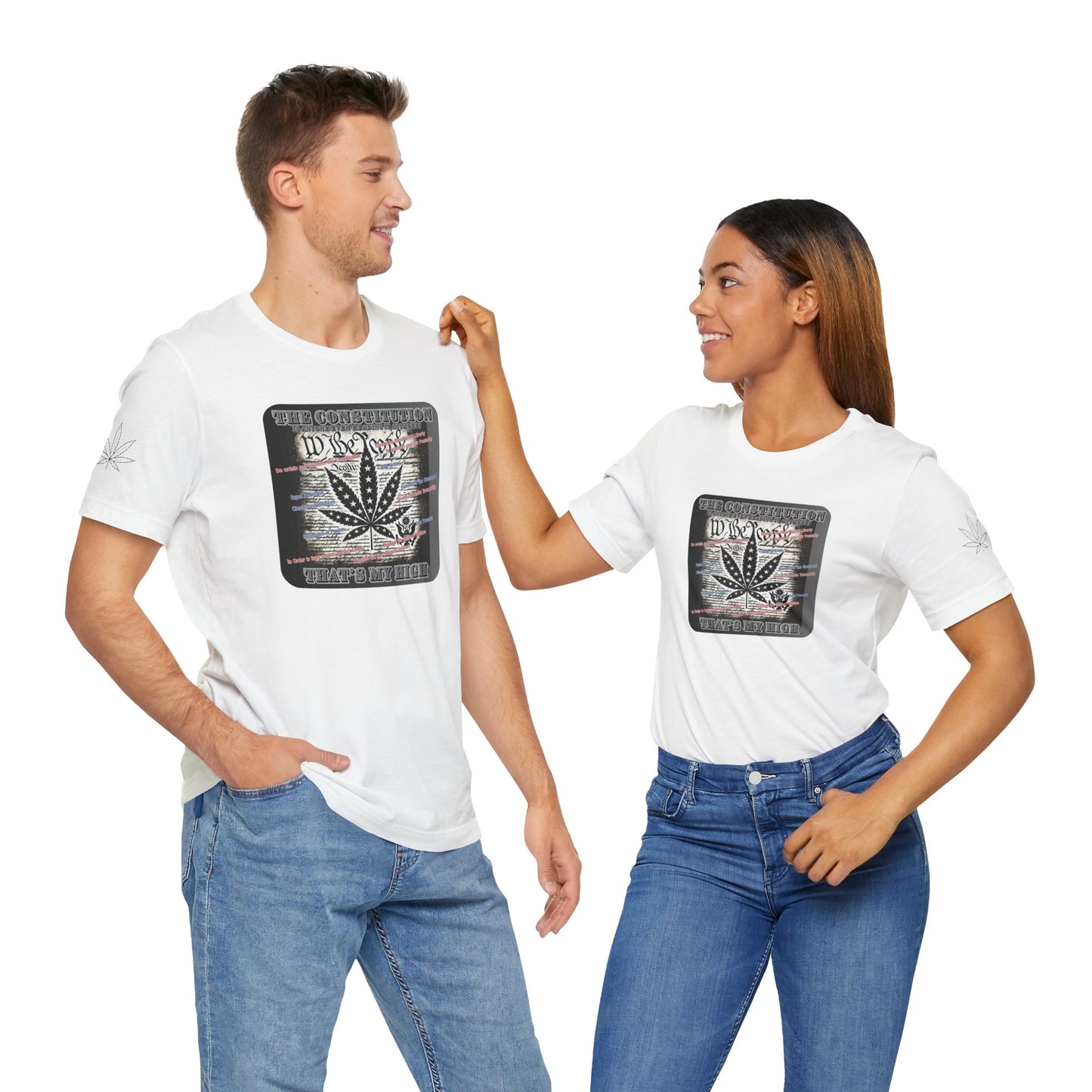 Psychedelic Cannabis Graphic Tee - "The Constitution" Design