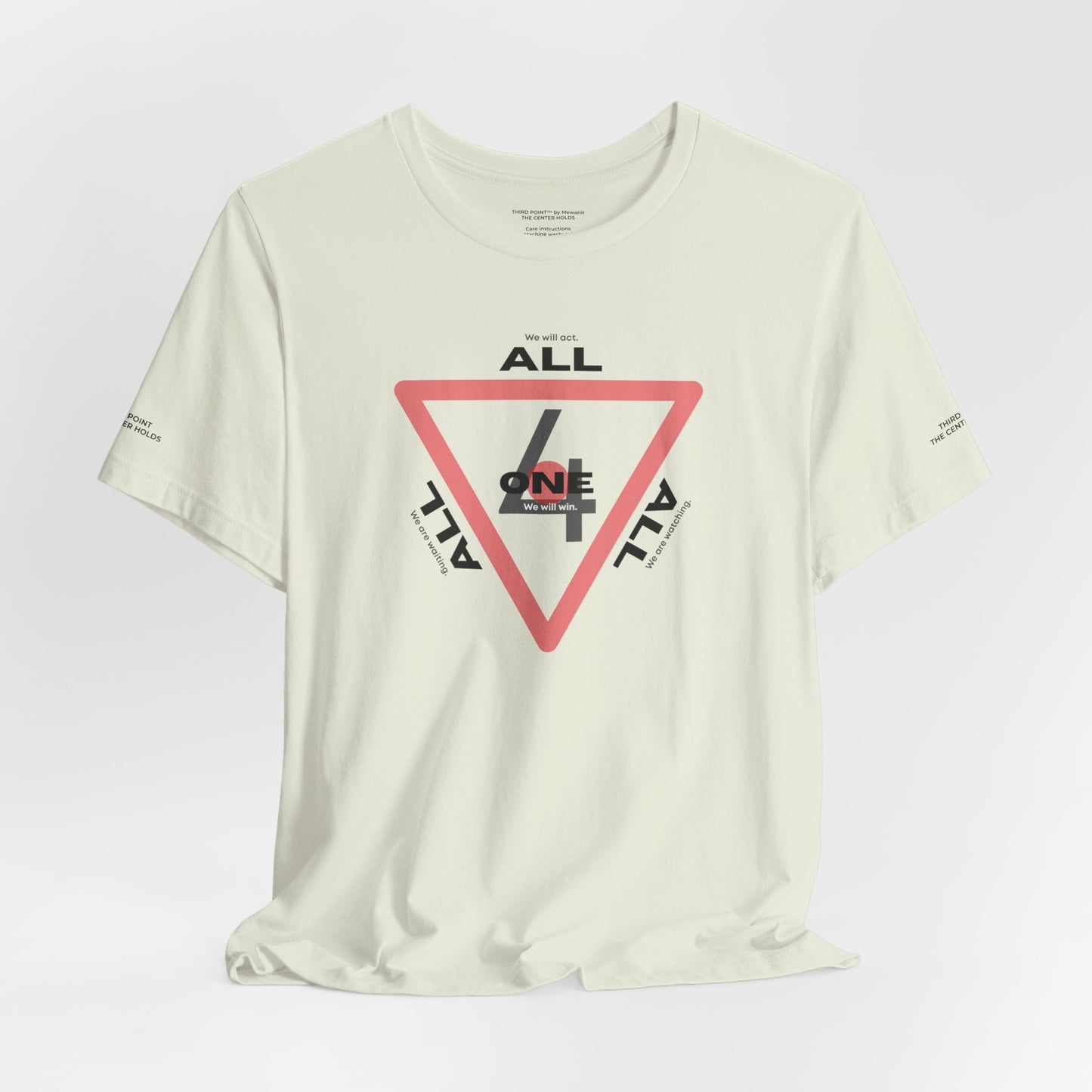 All 4 One Unisex Jersey Tee - Unified Casual Graphic T-Shirt & Message