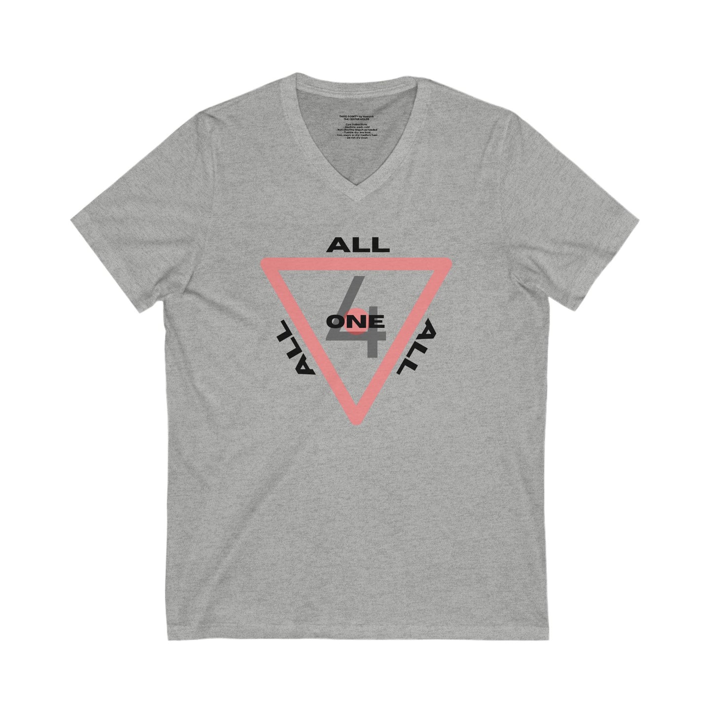 Inspirational Unisex V-Neck Tee – ‘All One’ Graphic T-Shirt