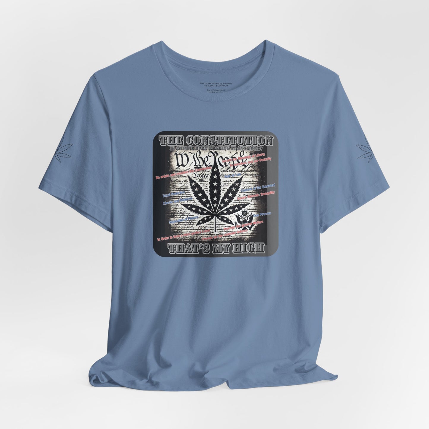 Psychedelic Cannabis Graphic Tee - "The Constitution" Design