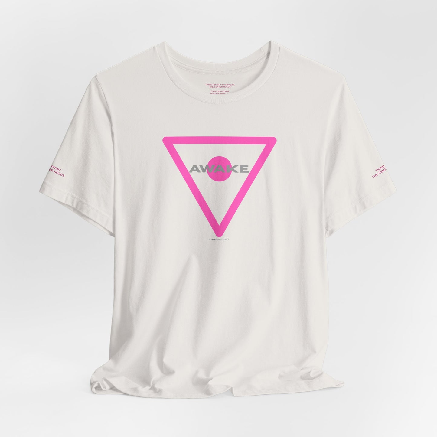 Awake Graphic Unisex Tee - Trendy White Jersey Shirt