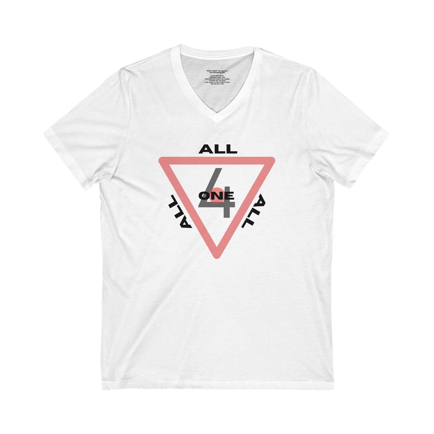 Inspirational Unisex V-Neck Tee – ‘All One’ Graphic T-Shirt
