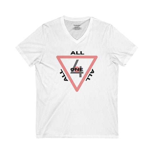 Inspirational Unisex V-Neck Tee – ‘All One’ Graphic T-Shirt