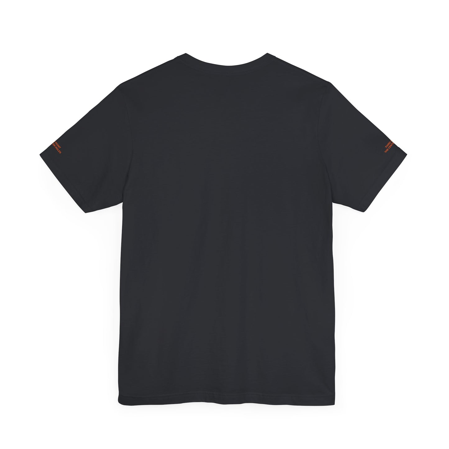 Unisex Jersey Short Sleeve Tee with 'AWAKE' Orange Triangle Design - Casual Comfort for Everyday Style