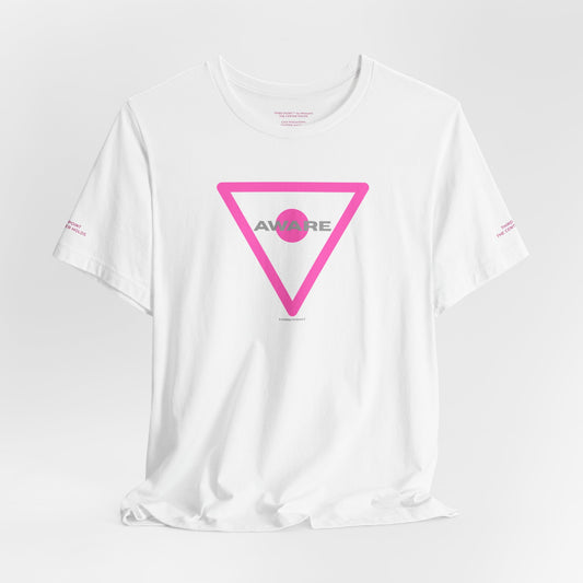 Trendy Unisex Tee - 'AWARE' Graphic Short Sleeve T-Shirt
