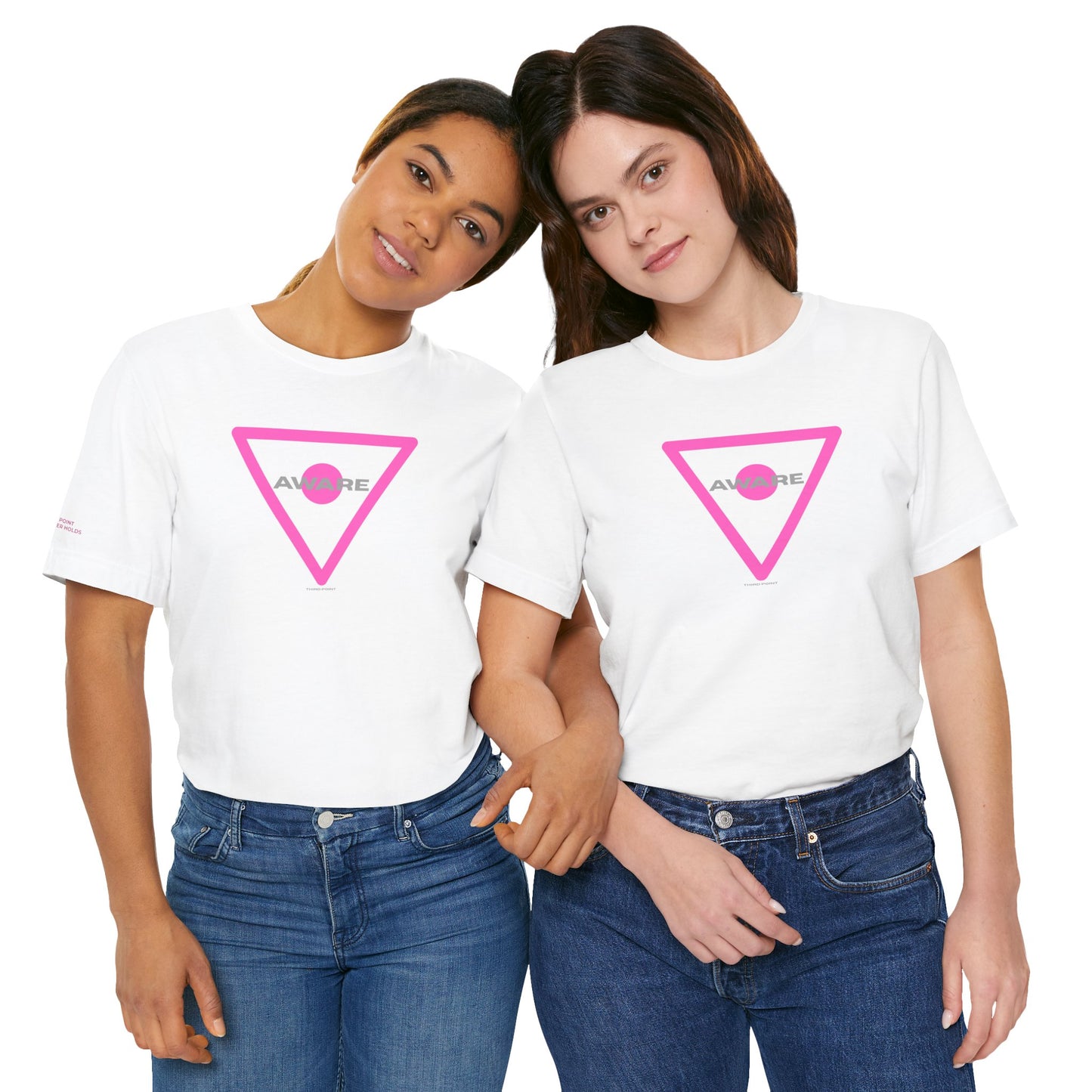 Trendy Unisex Tee - 'AWARE' Graphic Short Sleeve T-Shirt