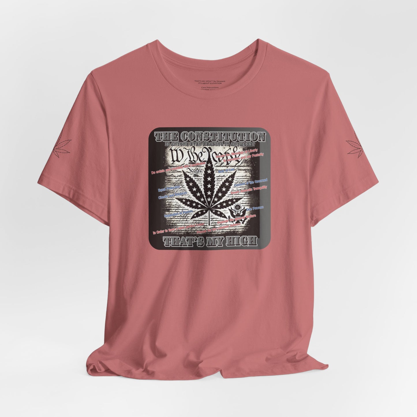 Psychedelic Cannabis Graphic Tee - "The Constitution" Design