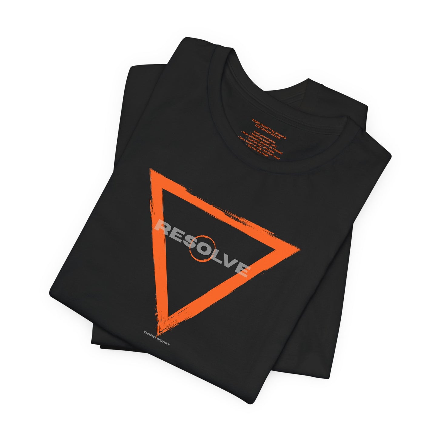 Bold Triangle Graphic Unisex Tee - 'RESOLVE' Casual Streetwear for Everyday Style