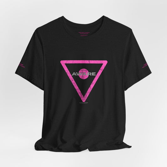 Stylish Unisex Awareness Tee - Grunge Heart Triangle Design