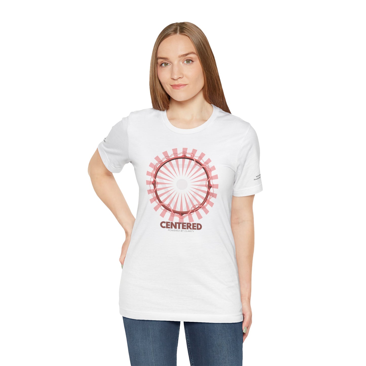 Centered Unisex Jersey Short Sleeve Tee - Inspirational Graphic T-Shirt for Mindfulness and Self-Care