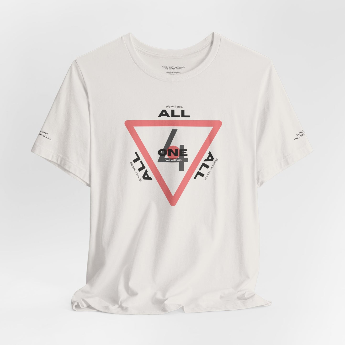 All 4 One Unisex Jersey Tee - Unified Casual Graphic T-Shirt & Message