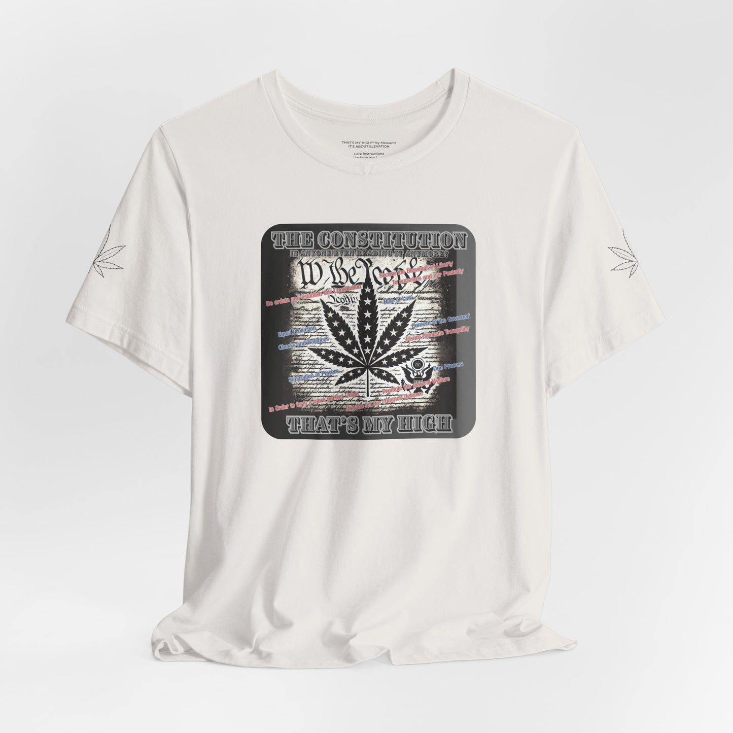 Psychedelic Cannabis Graphic Tee - "The Constitution" Design