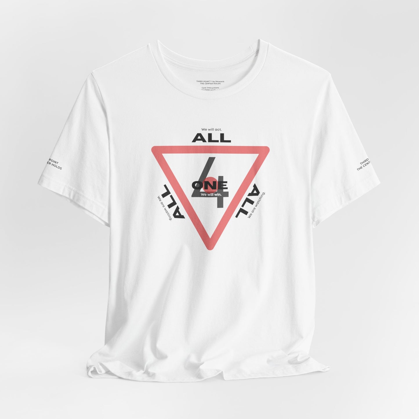 All 4 One Unisex Jersey Tee - Unified Casual Graphic T-Shirt & Message
