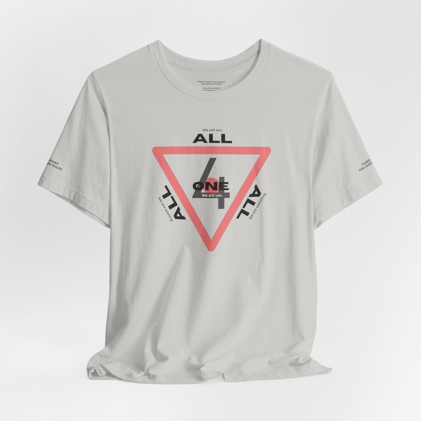 All 4 One Unisex Jersey Tee - Unified Casual Graphic T-Shirt & Message