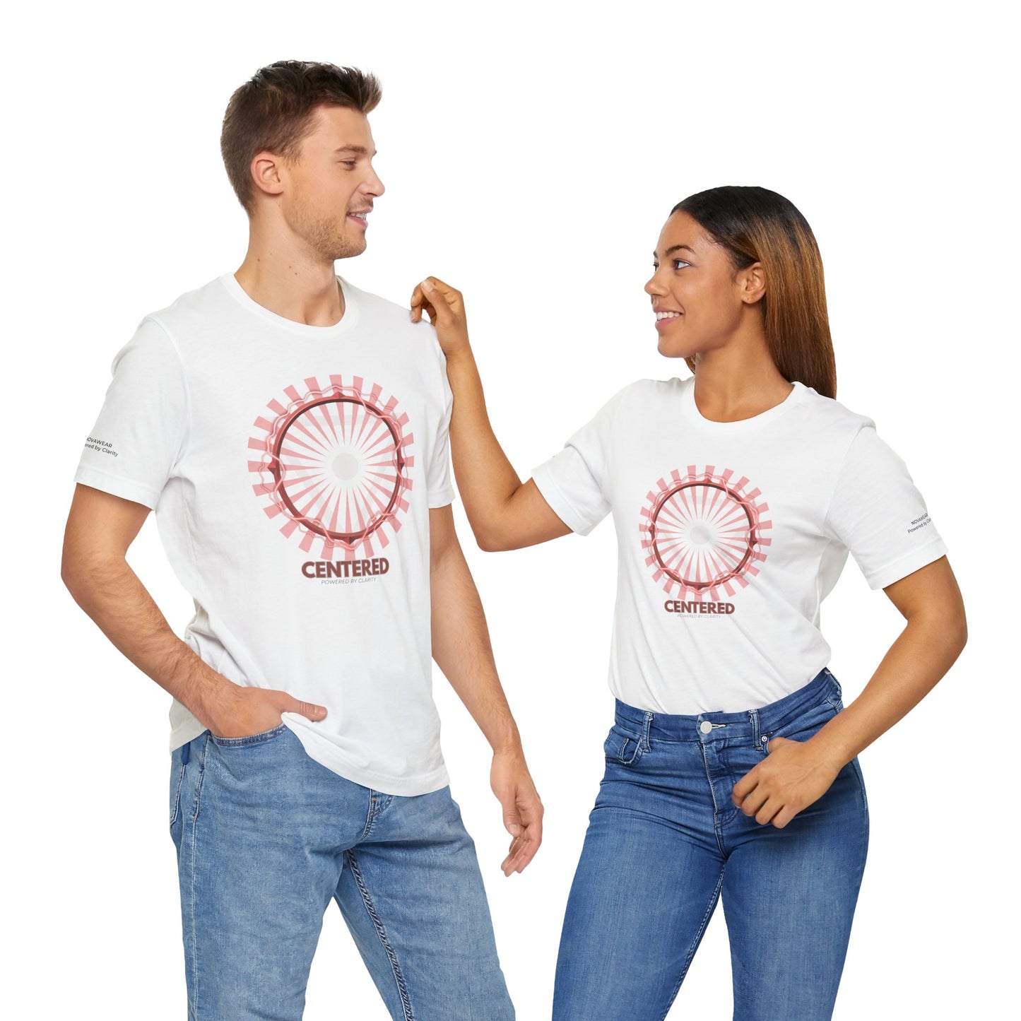 Centered Unisex Jersey Short Sleeve Tee - Inspirational Graphic T-Shirt for Mindfulness and Self-Care