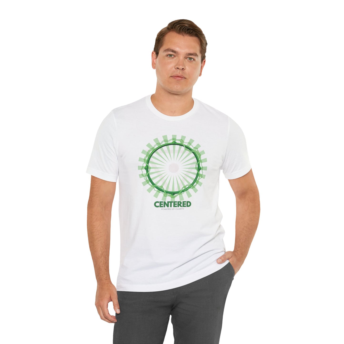 Centered Unisex Jersey Short Sleeve Tee - Mindfulness Inspired Design