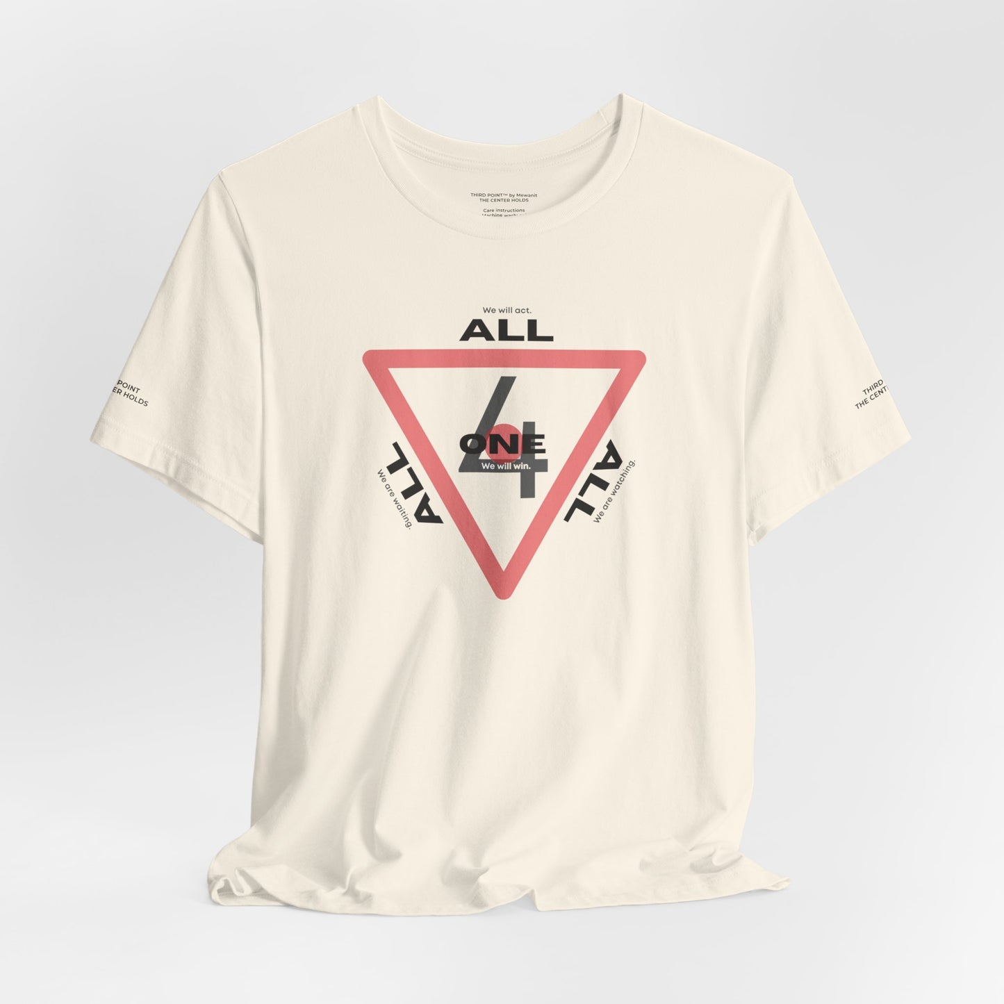 All 4 One Unisex Jersey Tee - Unified Casual Graphic T-Shirt & Message