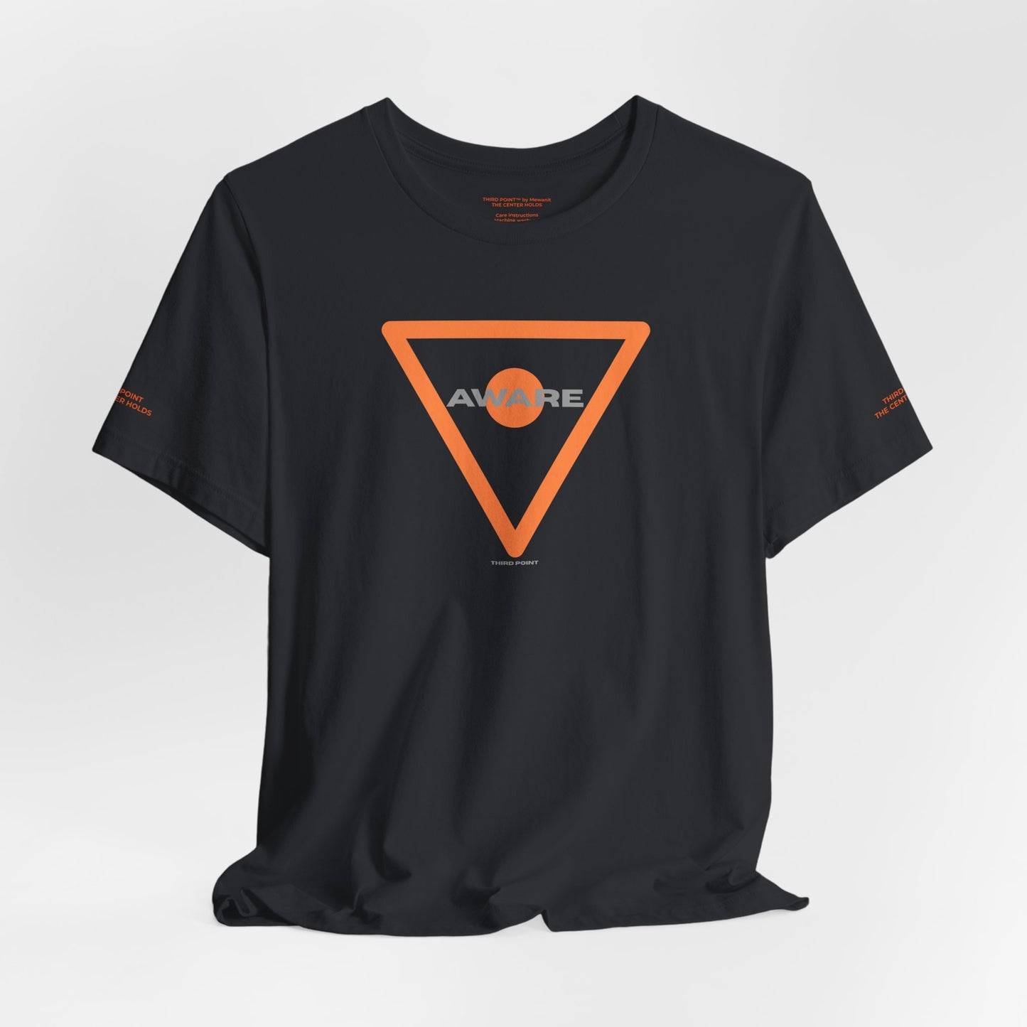 Casual Awareness Tee - 'AWARE' Unisex Jersey Short Sleeve with Bold Orange Graphic Design