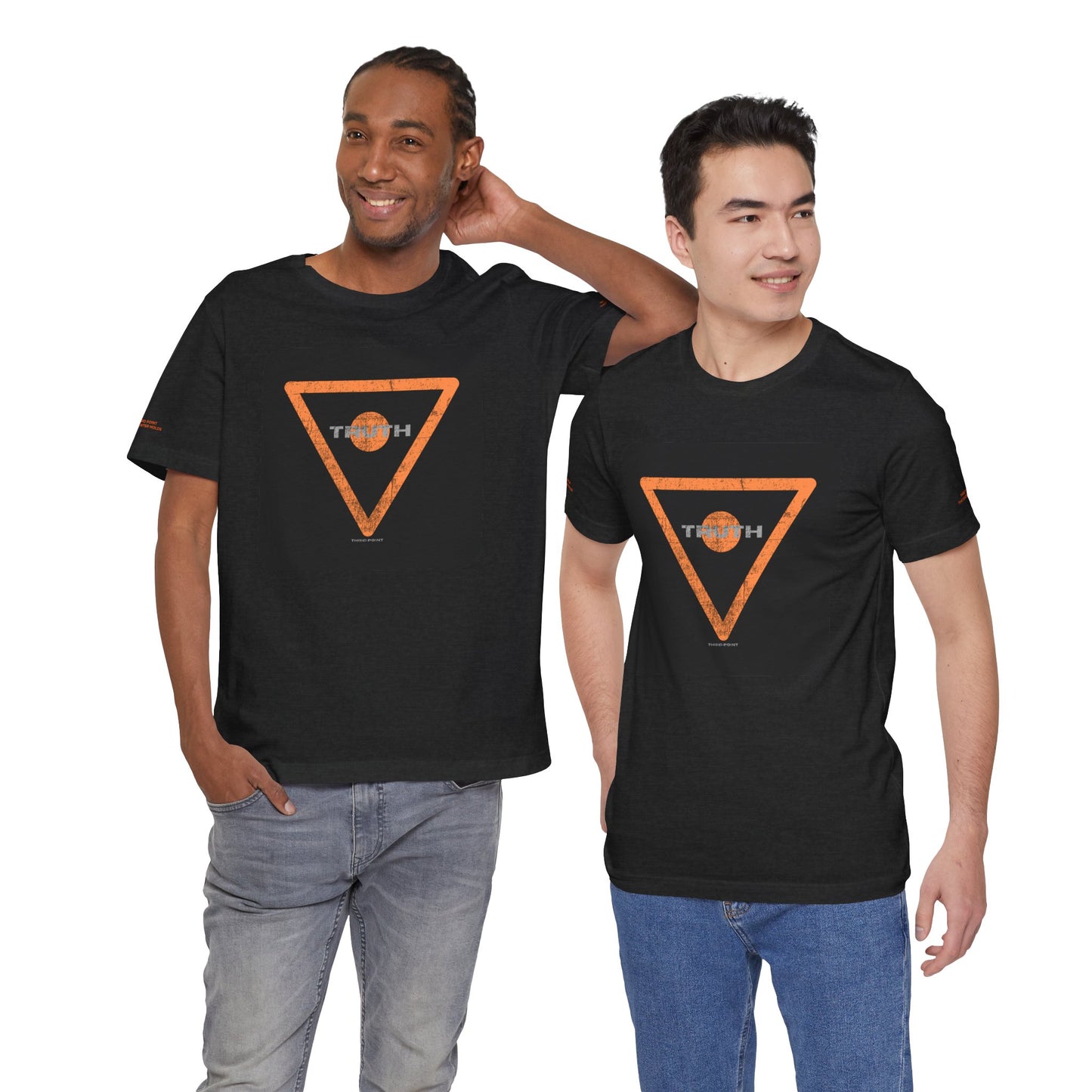 Men's Grunge Unisex Jersey Short Sleeve Tee - Bold Triangle Truth Graphic Tee
