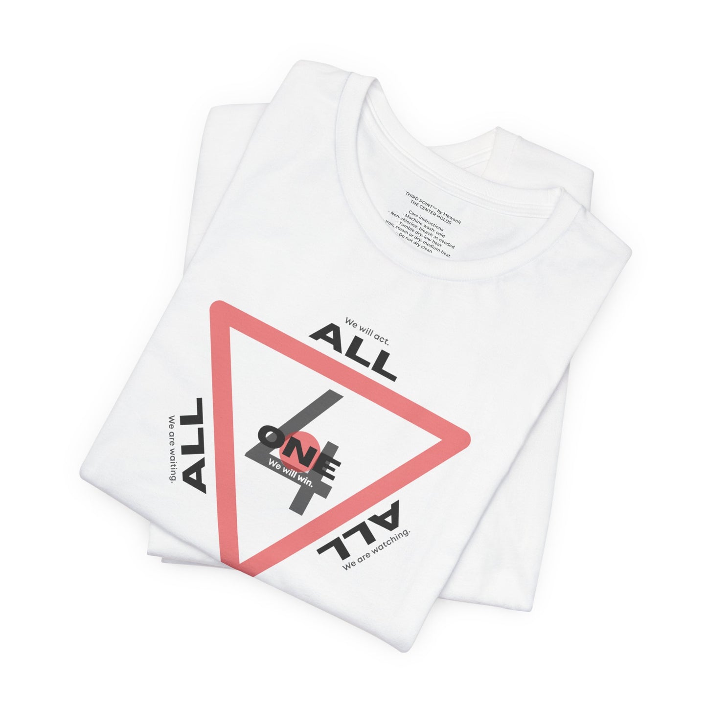 All 4 One Unisex Jersey Tee - Unified Casual Graphic T-Shirt & Message